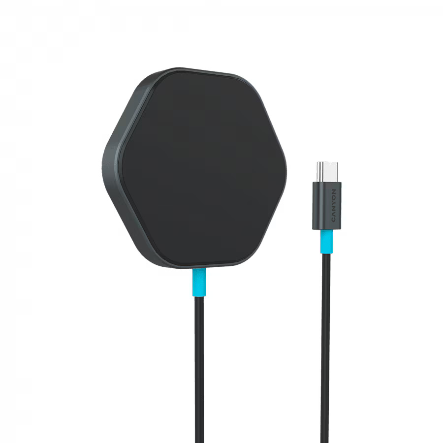 Statie de incarcare CANYON pentru telefoane mobile, HEXAGON 110, fara fir, gri