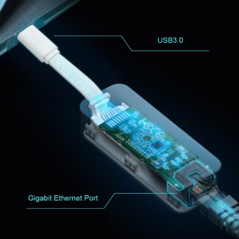 Placa de retea TP-Link UE300C, Type-C la RJ45 Gigabit Ethernet
