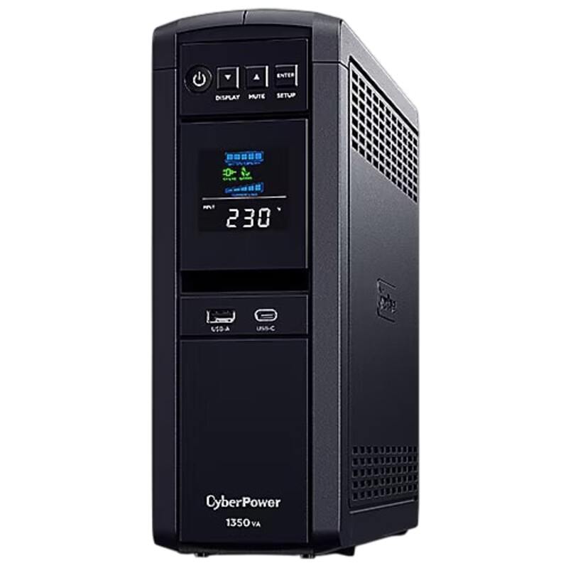 UPS CyberPower CP1350EPFCLCD, 1350VA/810W, 6 Prize Schuko, Active PFC, Sinus Pur, Color LCD Display, AVR, GreenPower UPS™ Bypass Technology