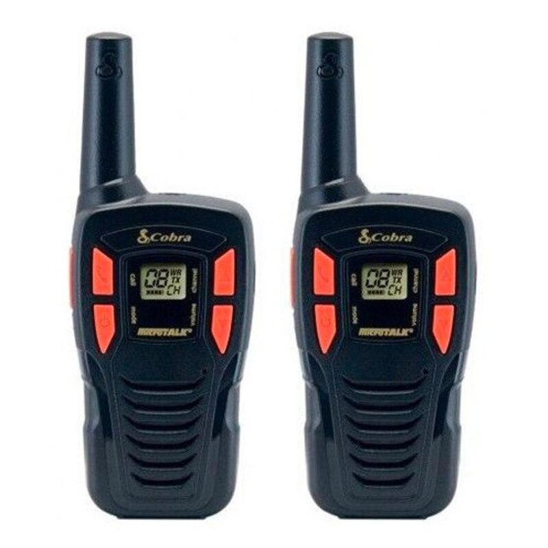 Set 2 statii walkie-talkie Cobra AM255, raza pana la 5 km, 16 canale, design robust, 6 acumulatori, cu antena incorporata nedetasabila