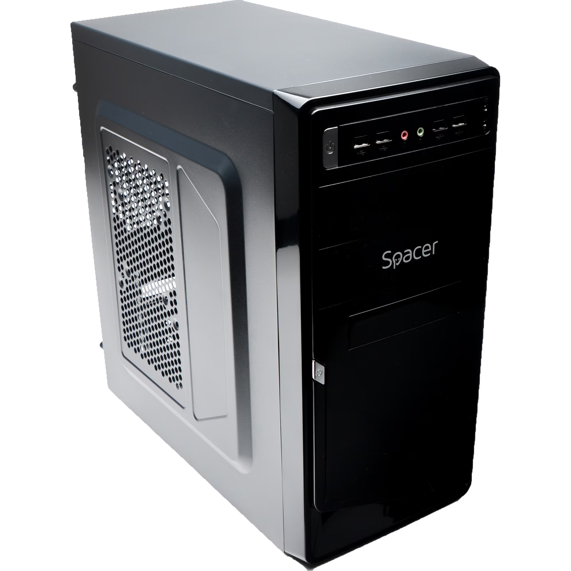Carcasa Spacer Moon, ATX Mini-Tower, Sursa 450W, Neagra