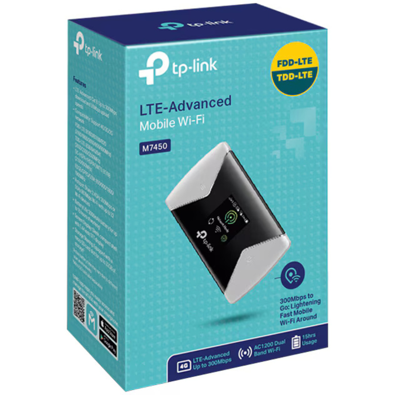 Router portabil TP-Link M7450, Dual-Band, 300Mbps, 4G LTE