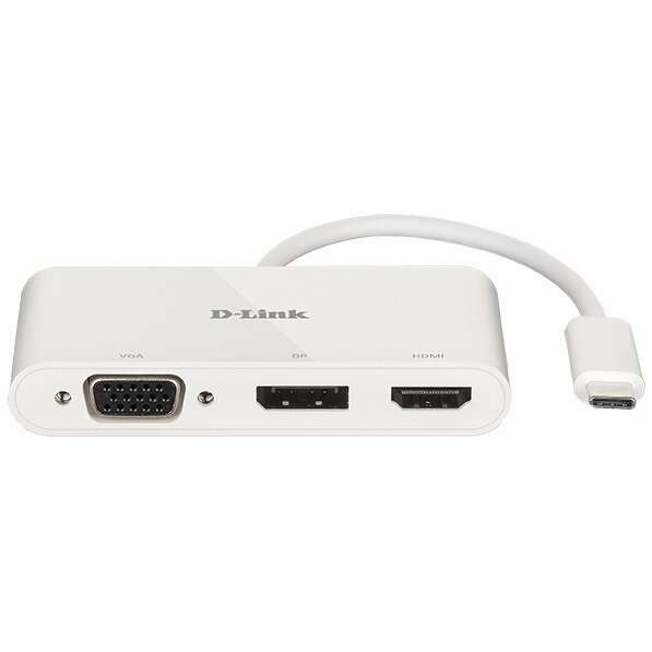 Adaptor 3-in-1 D-Link DUB-V310, tip USB-C to HDMI/VGA/DisplayPort