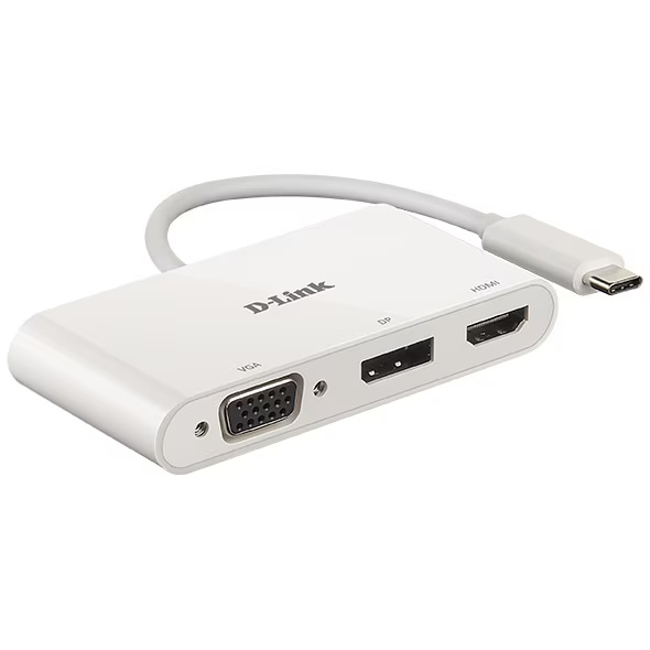 Adaptor 3-in-1 D-Link DUB-V310, tip USB-C to HDMI/VGA/DisplayPort