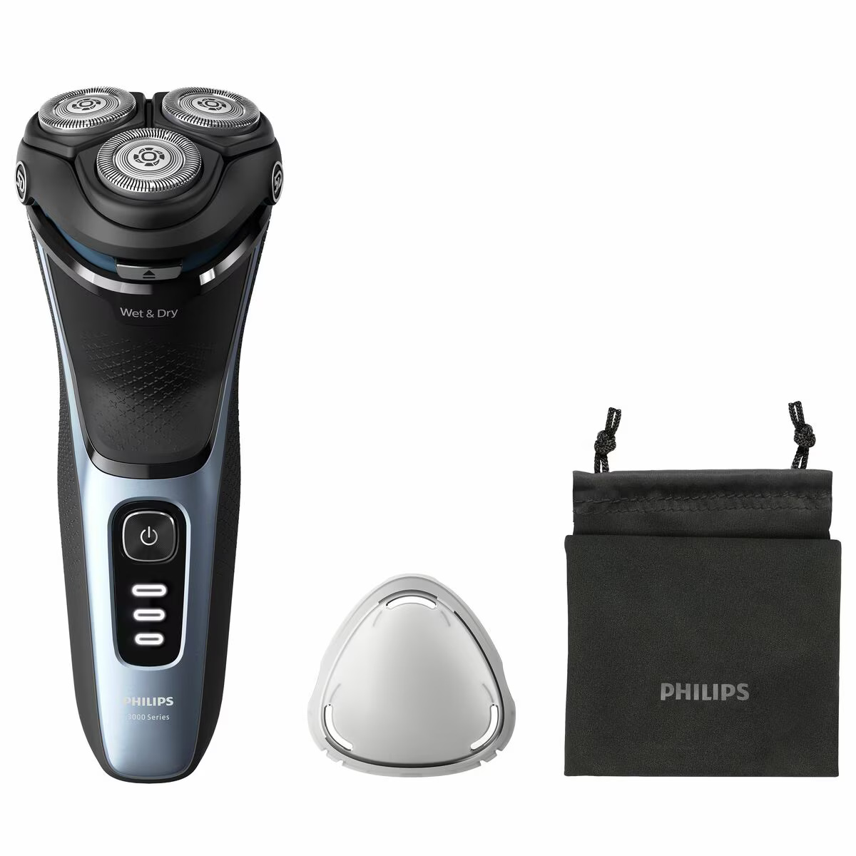 Aparat de ras electric, Philips, Reincarcabil, Negru/Gri