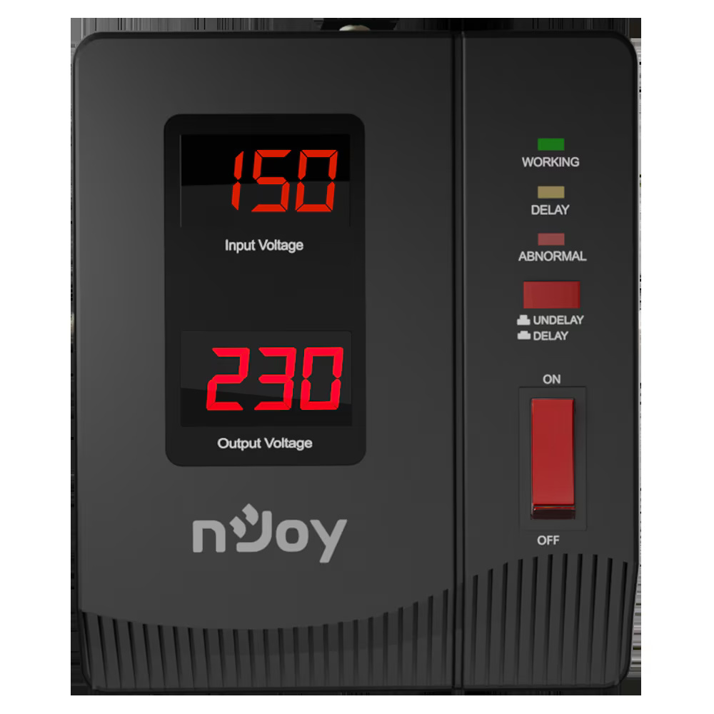 Stabilizator de tensiune nJoy Alvis 1000, 1000VA/600W, LCD Display