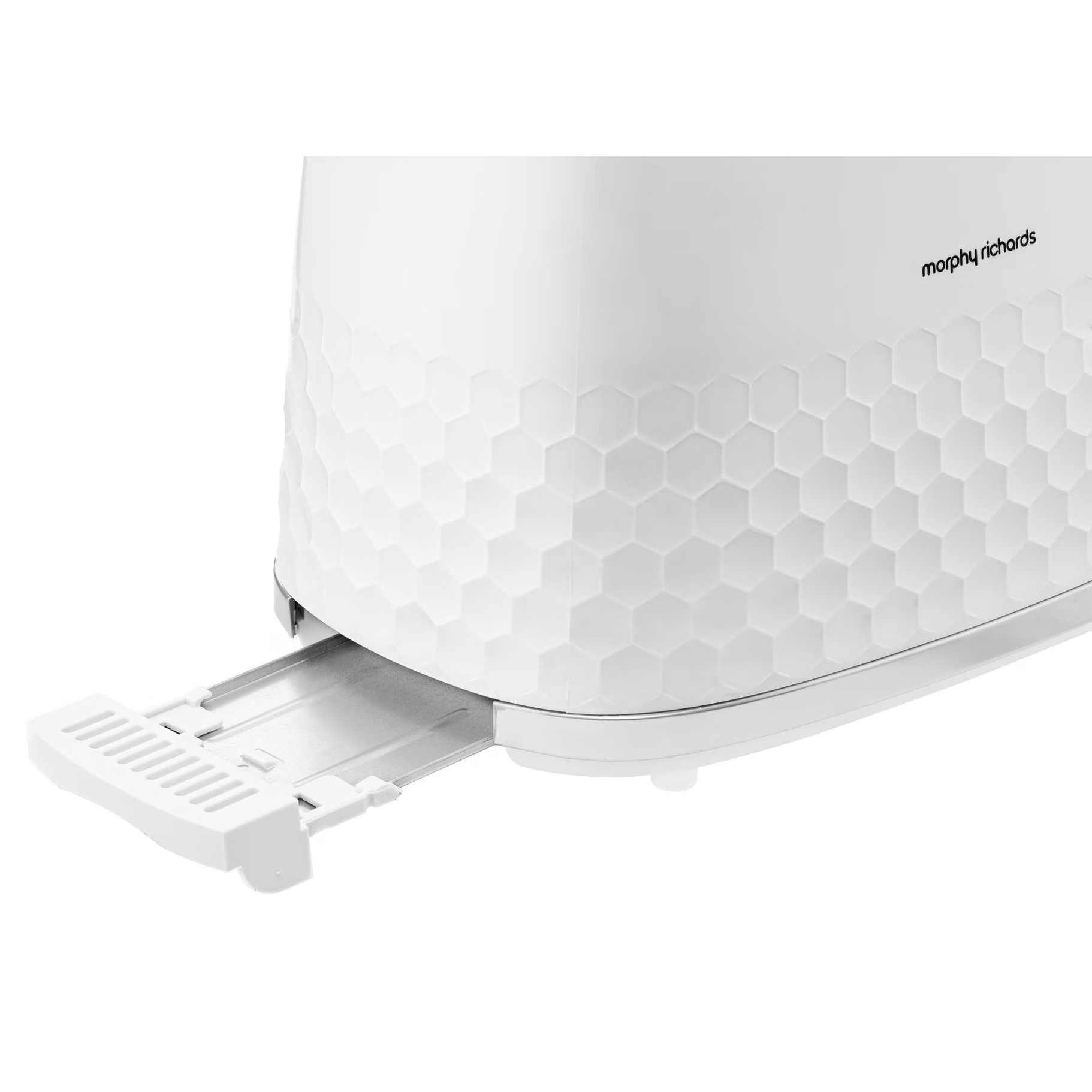 Prajitor de paine MORPHY RICHARDS, HIVE, putere 850W, 7 trepte de putere, compartimente pentru 2 felii simultan, functie de dezghetare, alb