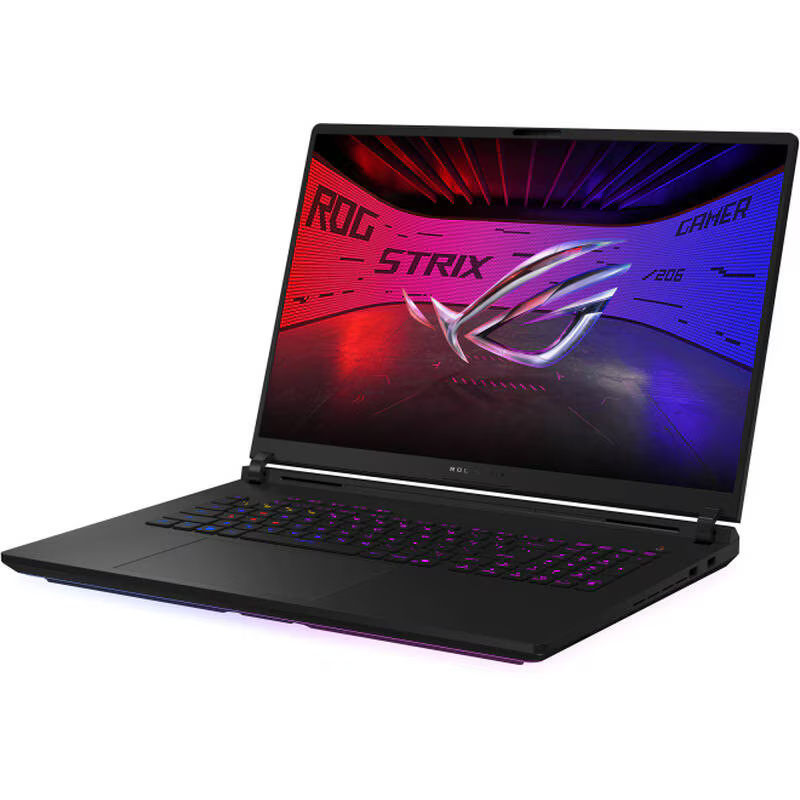 Laptop ASUS ROG Strix Scar 18 inch 2.5K Intel Core Ultra 9 275HX 64GB 2TB SSD RTX 5080 Free Dos Off Black