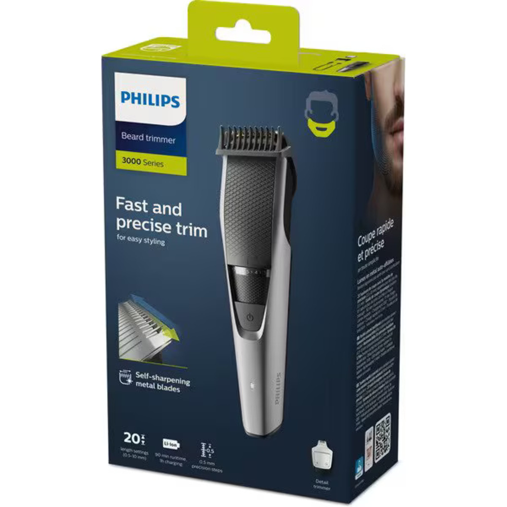 Aparat de tuns barba Philips BT3239/15, acumulator, autonomie 60 min, gri antracit