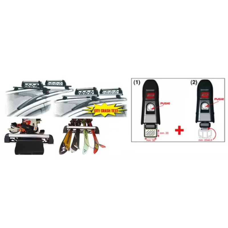 Suport schiuri Fabbri 6801897, Aluski &amp; Board 3 , pentru 3 perechi de schiuri sau 2 snowboard