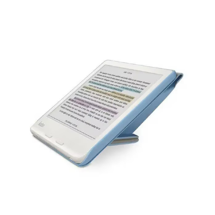 Husa de protectie, Kobo, Compatibil cu Kobo Libra Colour, Rezistenta la zgarieturi, 7", Albastru deschis