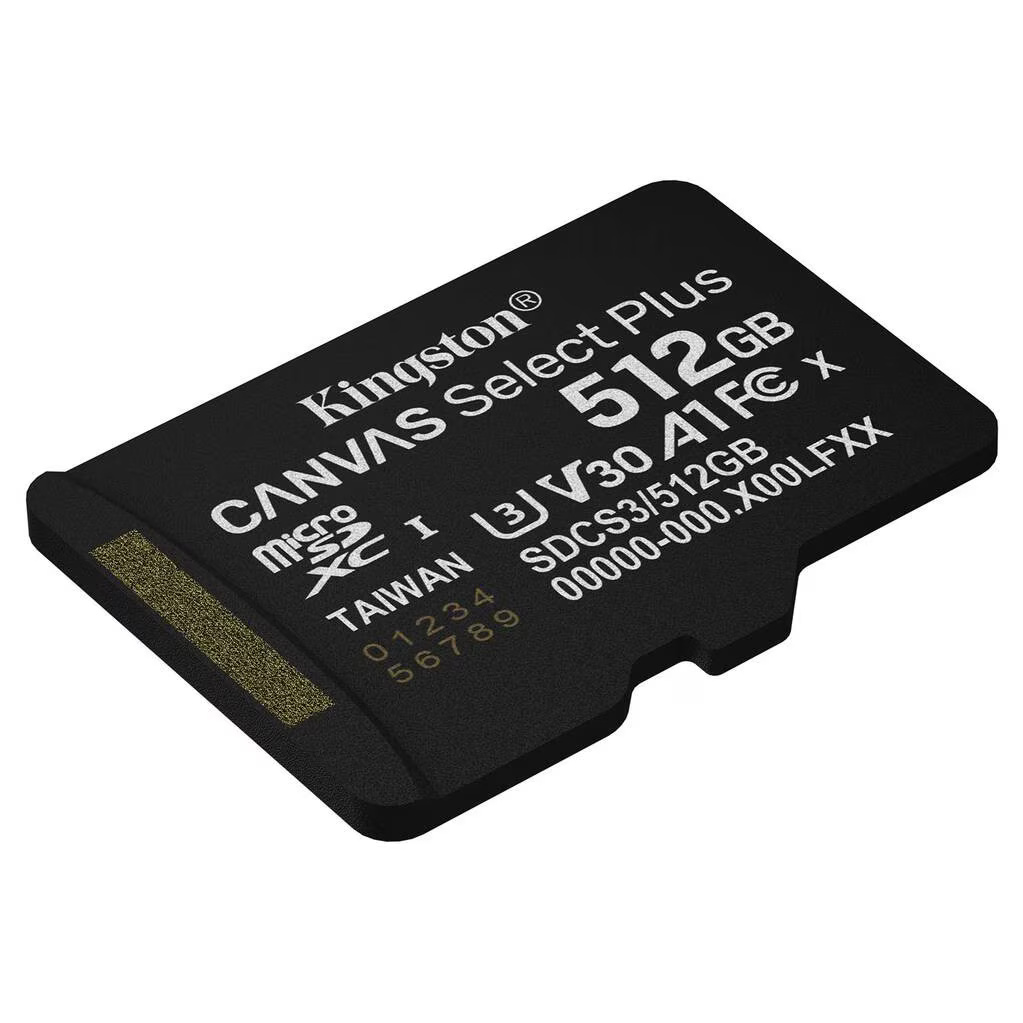 Card Kingston Technology 512GB micSDXC Canvas Select Plus Gen3 150R A1 Single Pack w/o ADP