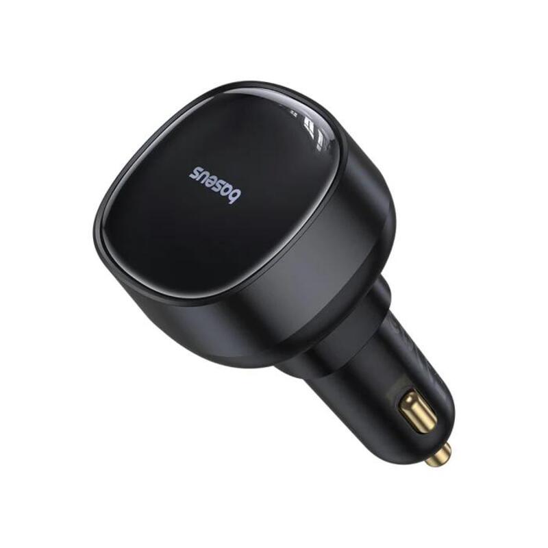 Incarcator Auto Baseus C00057800111-00, 60W, Cablu Retractabil, Negru