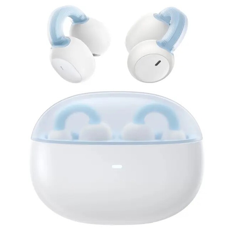 CASTI Baseus AirGo 1 Ring Open-Ear, pt smartphone, wireless, bluetooth 5.3, microfon pe casca, 25 ore durata baterie, cablu inclus USB la Type-C 0.3m, alb "A00069201223-00" - 6932172655341