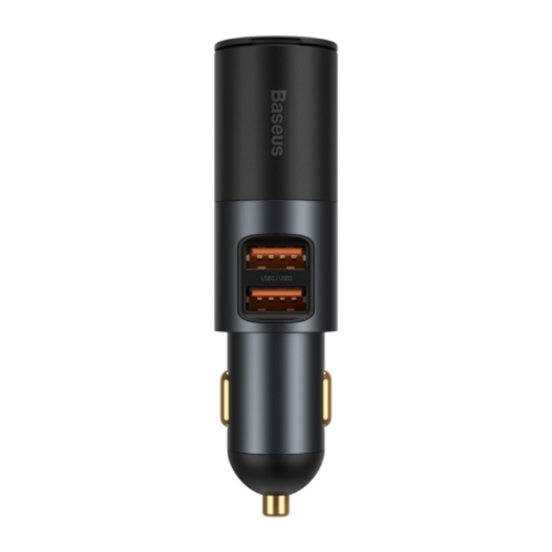 INCARCATOR auto Baseus Share Together, 2 x USB Output 5V/3A, 1 x bricheta auto, total output 120W, pt. bricheta auto, gri "CCBT-D0G" - 6953156206700