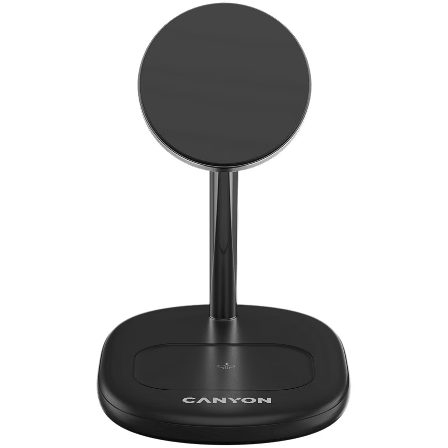 Statie de incarcare CANYON pentru telefoane mobile, WCS-205, Qi2, 2 in 1, fara fir, negru