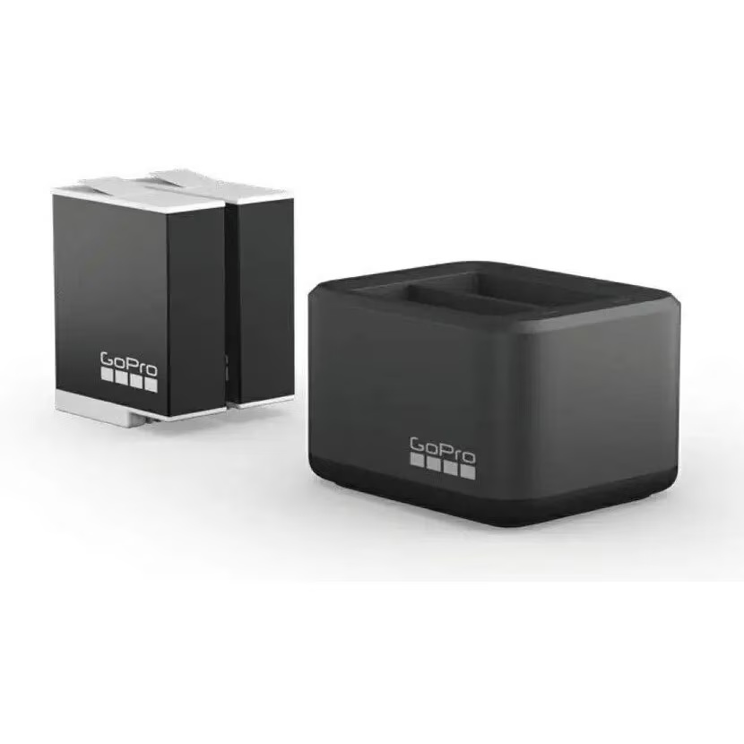 Incarcator dual GoPro cu acumulator Enduro, negru-gri, set pentru GoPro Hero 9/10 Black