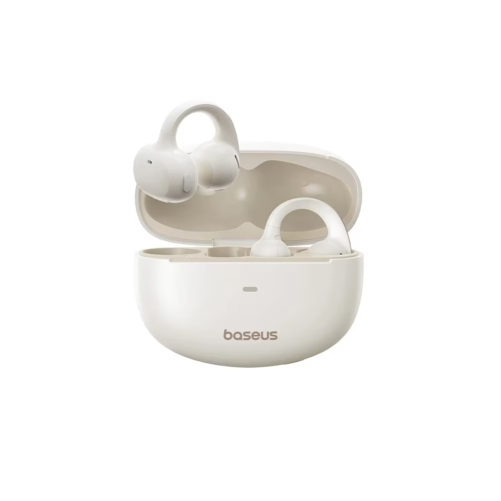 Casti Fara Fir, Open Ear Clip-on Design, BT V5.4, IP57 Waterproof, 600mAh - Baseus (A00083501226-00) - White