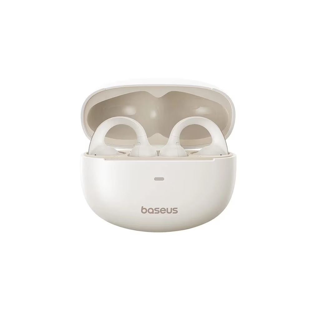 Casti Fara Fir, Open Ear Clip-on Design, BT V5.4, IP57 Waterproof, 600mAh - Baseus (A00083501226-00) - White