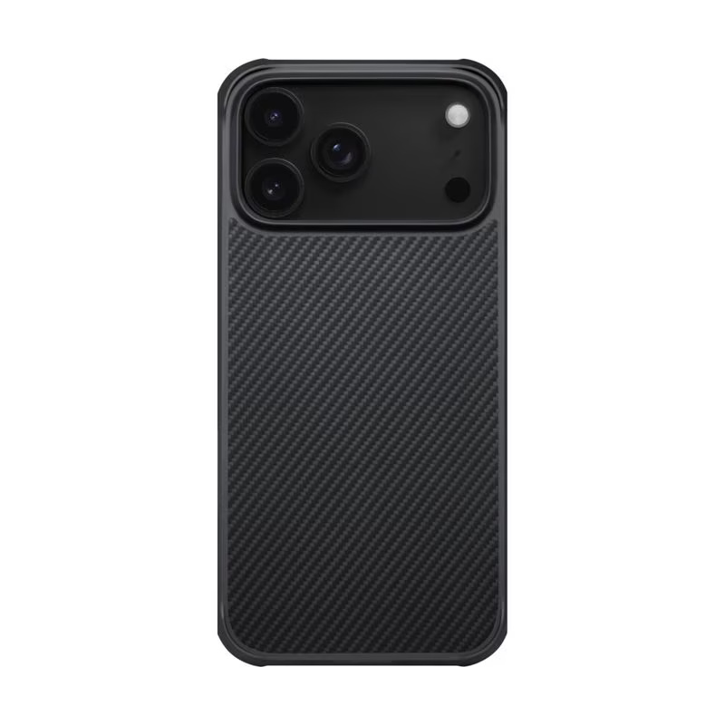 Carcasa Pitaka Aramid ProGuard compatibila cu iPhone 17 Pro Max, Negru/Gri