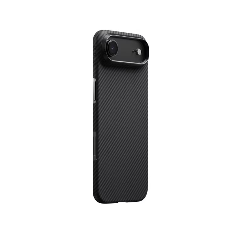 Carcasa Pitaka Ultra Slim cu Magnetic Ring compatibila cu iPhone 17 Air, Negru/Gri