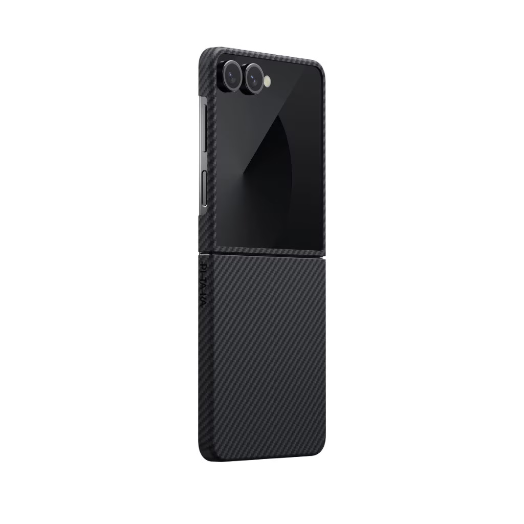 Husa Pitaka Ultra-Slim Case pentru Samsung Galaxy Z Flip 7, negru/gri