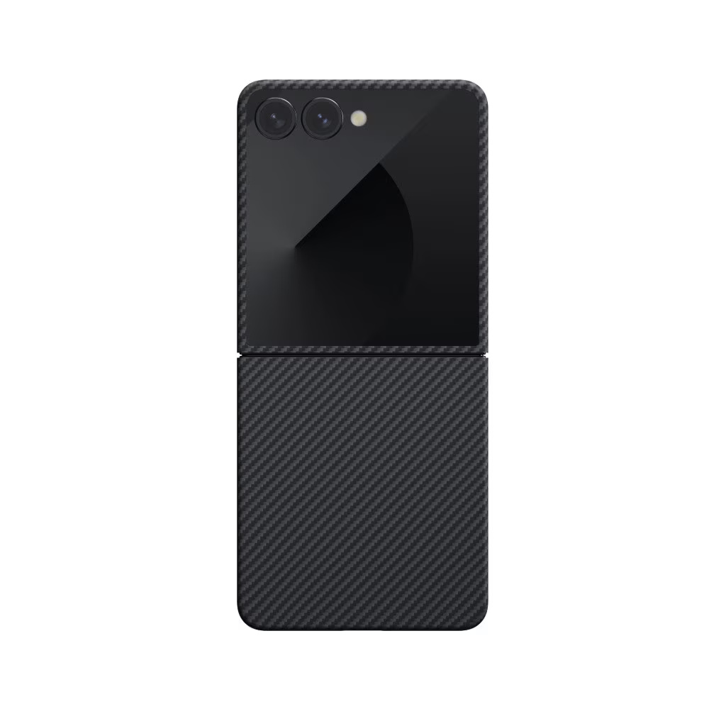 Husa Pitaka Ultra-Slim Case pentru Samsung Galaxy Z Flip 7, negru/gri