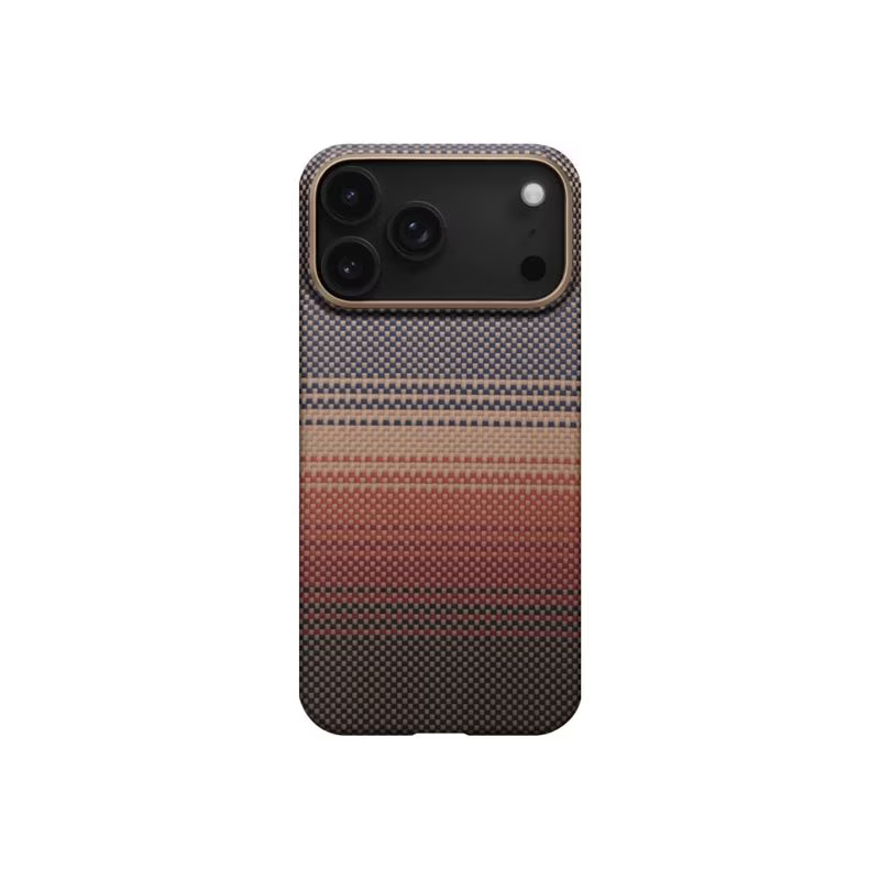 Carcasa Pitaka Ultra Slim Sunset cu Magnetic Ring compatibila cu iPhone 17 Pro Max, Portocaliu