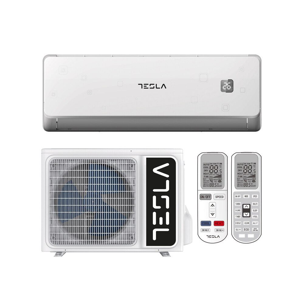 Aparat de aer conditionat Tesla TA36FFUL-1232IAW, 12000 BTU, Clasa A++/A+, Wi-Fi, Auto-Curatare, Dezumidificare, I Feel, Follow Me, ECO, Auto-diagnosticare, Alb