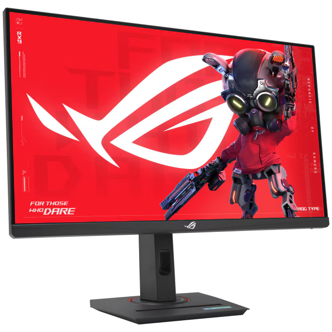 Monitor Gaming LED IPS Asus 27.5", UHD (3840x2160), 1ms, 160Hz (above 144Hz), AMD FreeSync™ Premium, NVIDIA G-Sync™, Extreme Low Motion Blur Sync, USB Type-C, , tripod socket, HDMI, Display Port, USB-C, Jack, negru