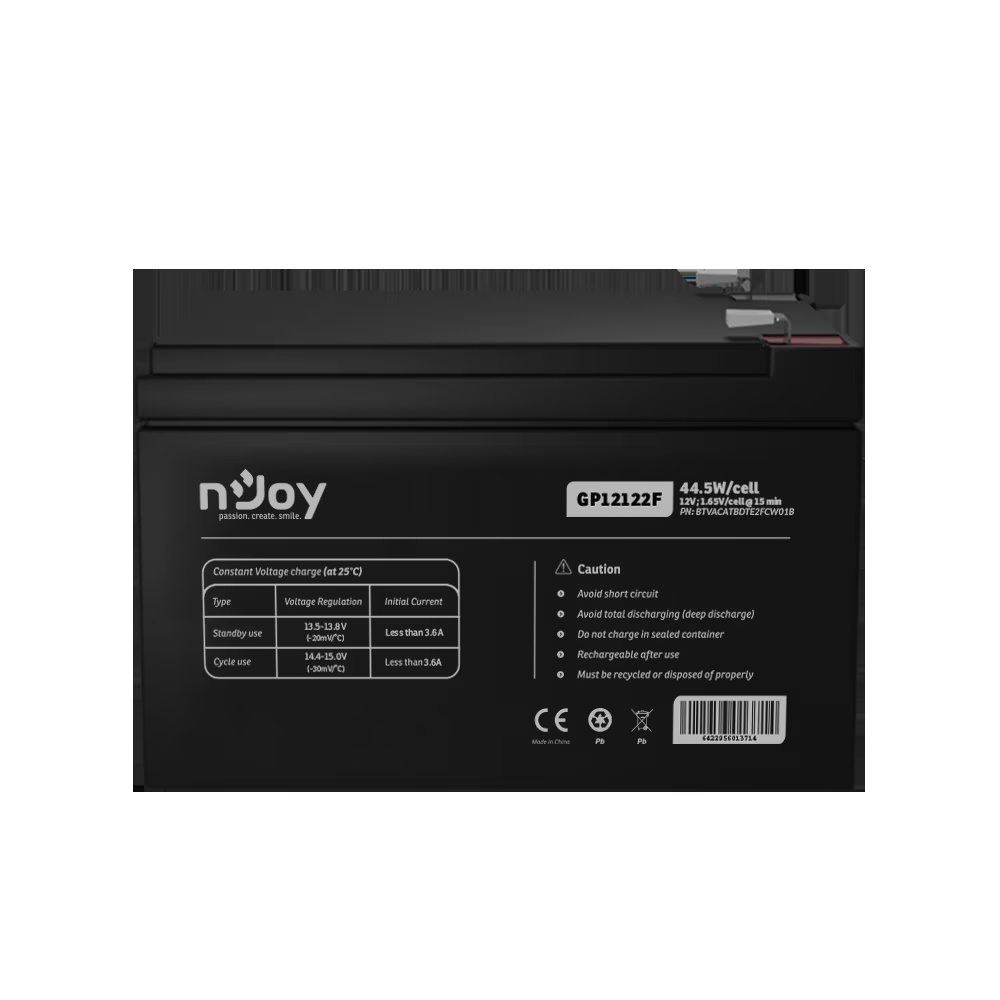 Baterie nJoy GP12122F 12V 44.5 W/celula