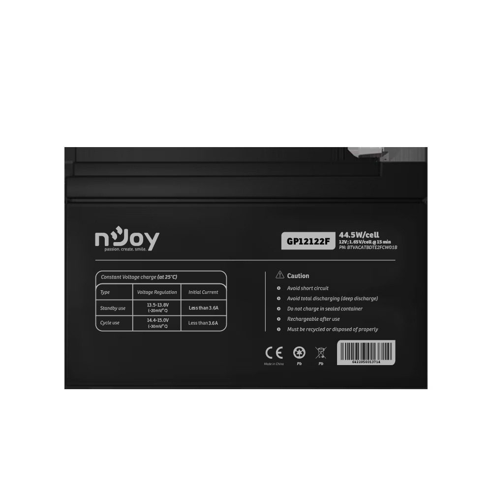 Baterie nJoy GP12122F 12V 44.5 W/celula