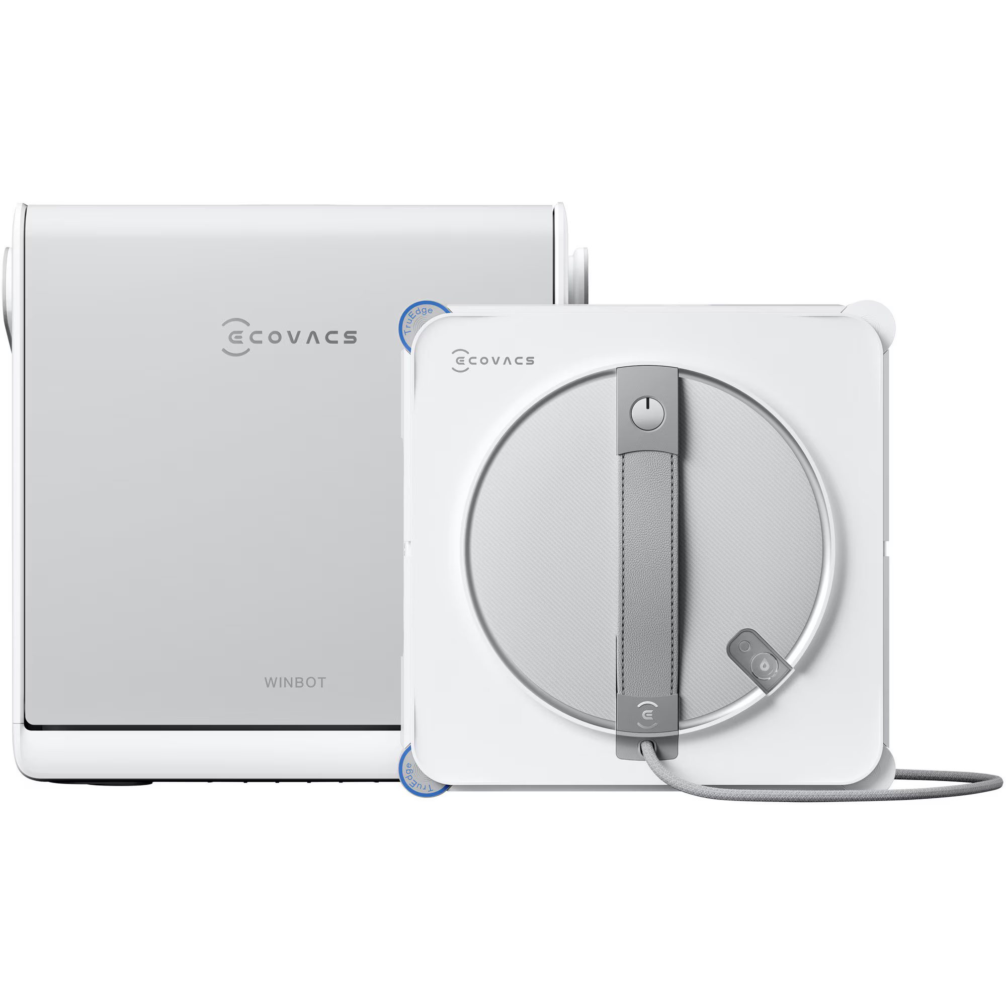 Aspirator robot pentru geamuri WINBOT W2S Omni Ecovacs, tehnologie WIN-SLAM 4.0, 8000Pa, TruEdge Scrubber, baterie 3000mAh, Alb