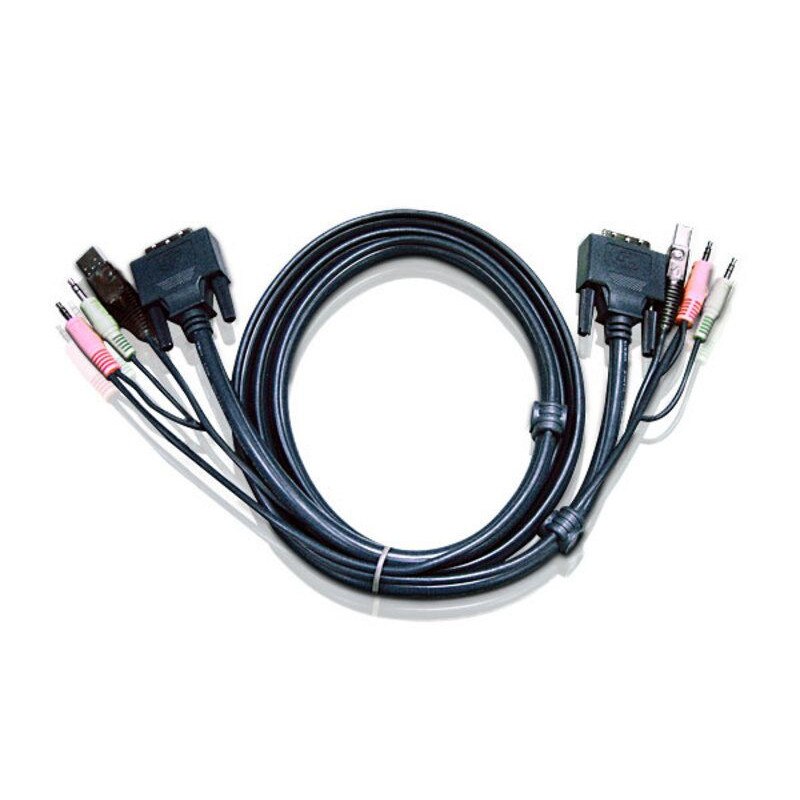 Cablu KVM ATEN USB DVI-D Single Link 5m Negru, 175276, Cablu