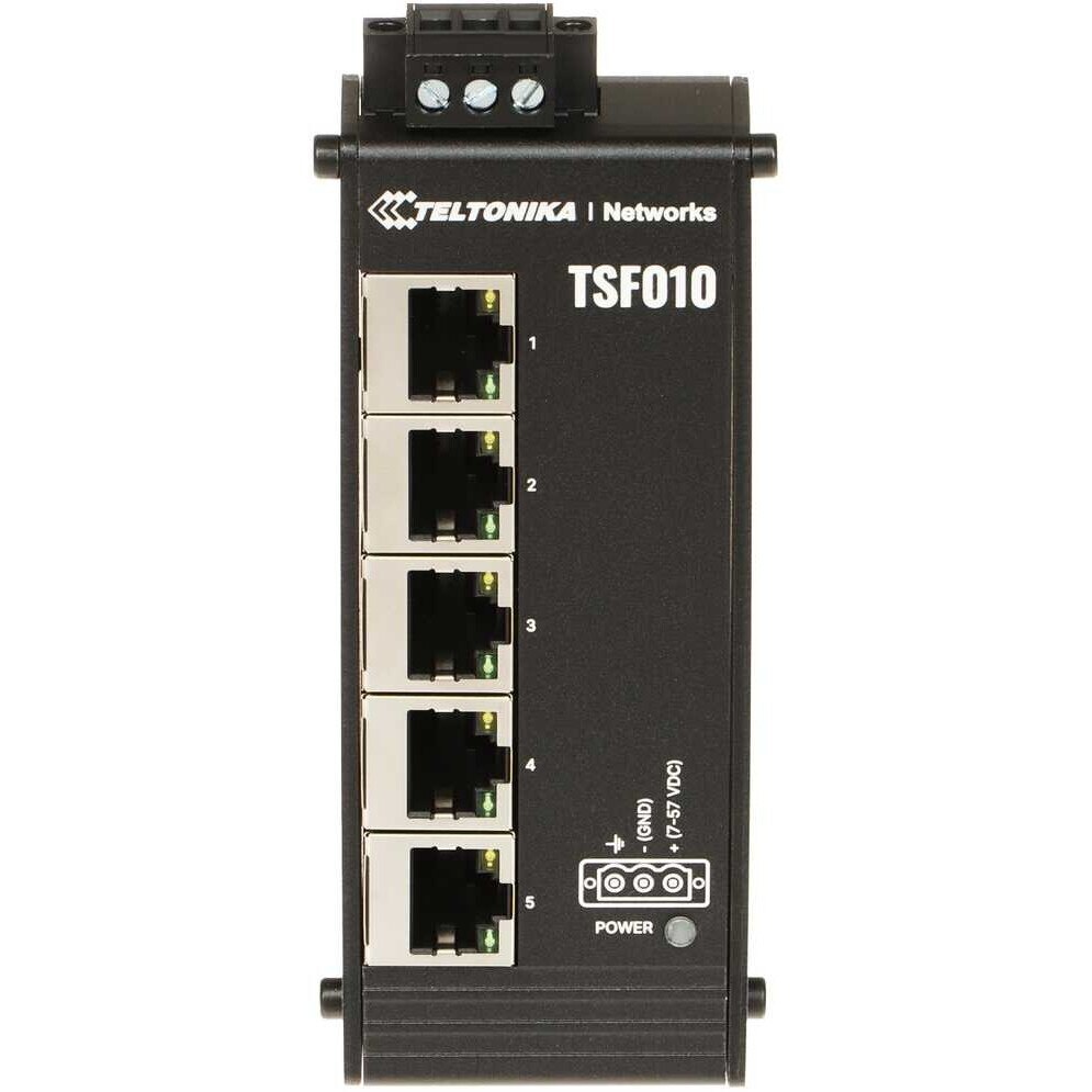Switch, Teltonika, 5 porturi RJ45, 10/100 Mbps, IP30, 121x28x50mm