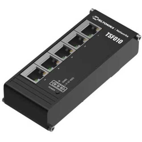 Switch, Teltonika, 5 porturi RJ45, 10/100 Mbps, IP30, 121x28x50mm