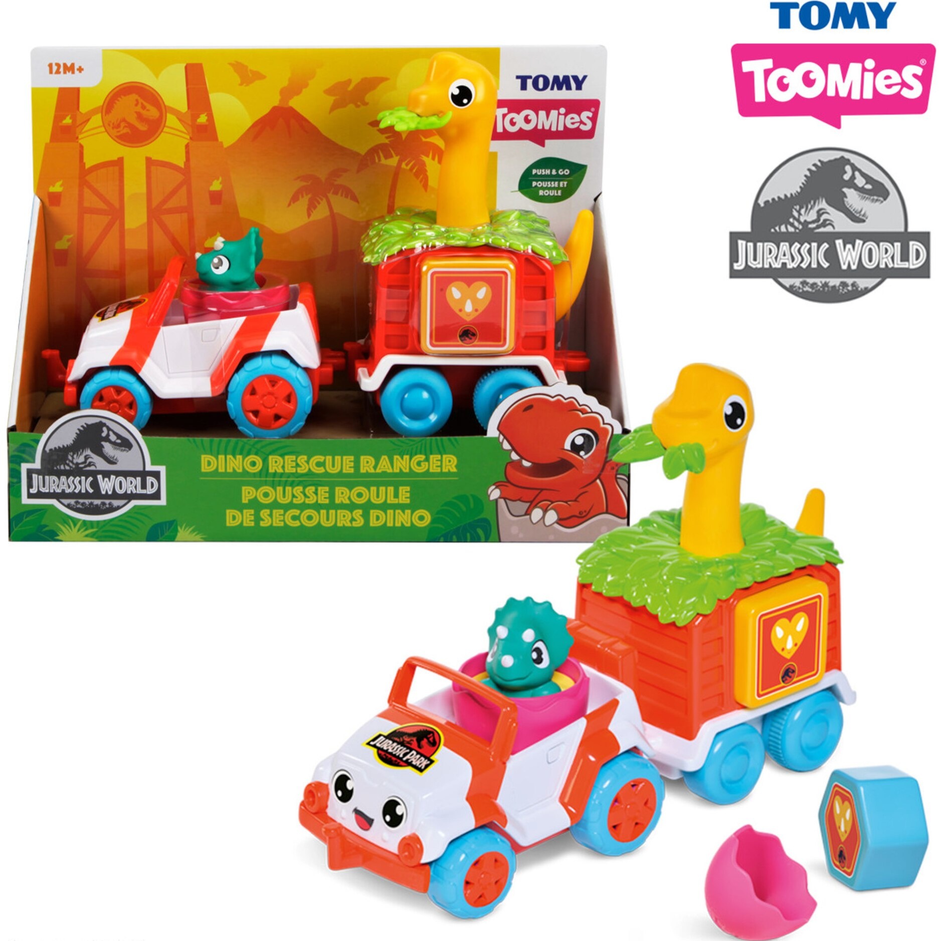 Jucarie interactiva Tomy - Jurassic World, Vehicul de salvare, Dino Ranger