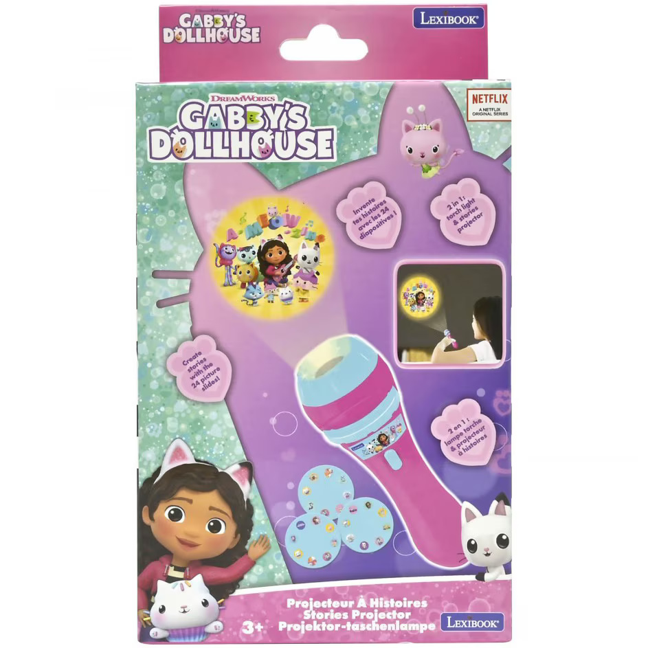 Lanterna cu proiector Lexibook - Gabby's Dollhouse