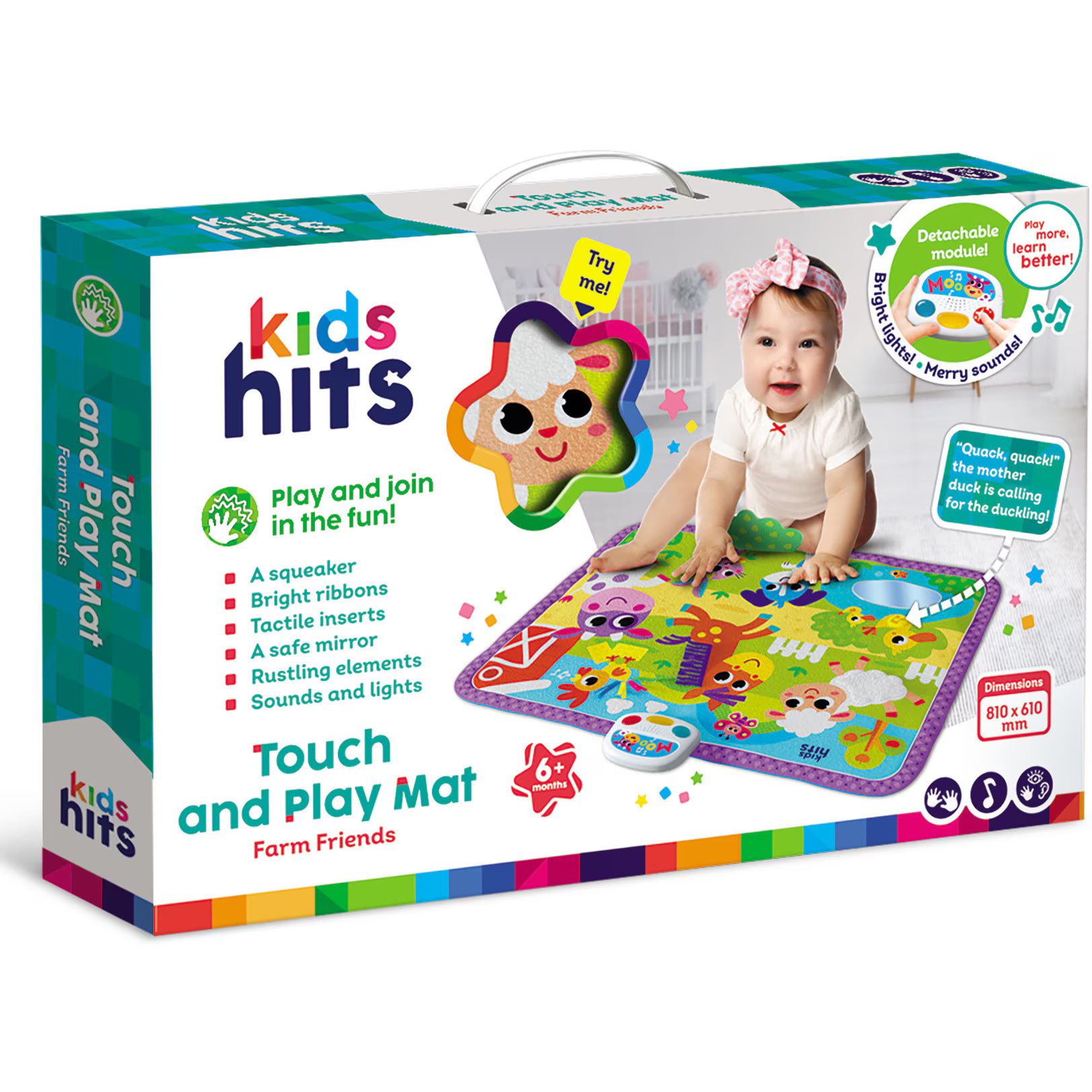 Covoras senzorial Momki Kids Hits - Prieteni la ferma