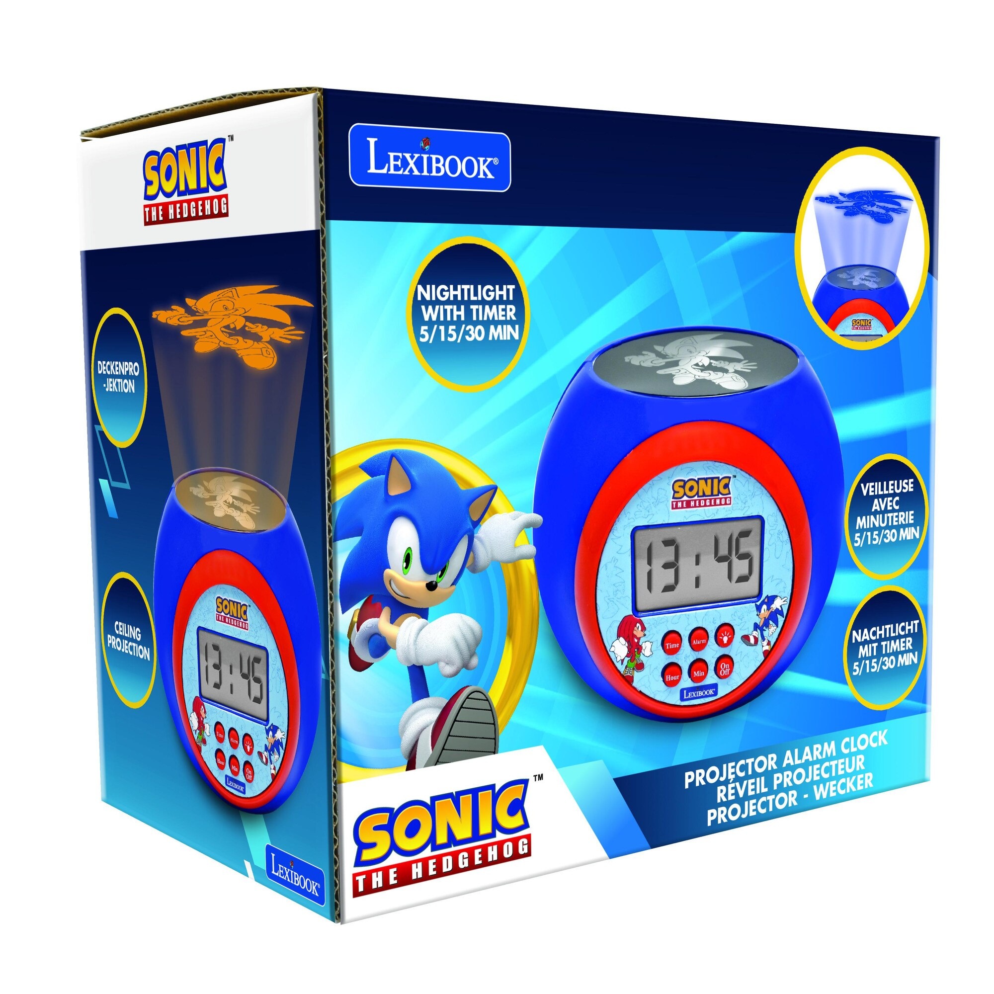 Ceas desteptator Lexibook - Sonic, cu proiector