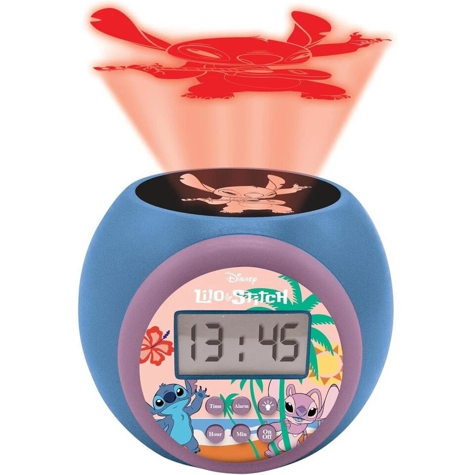 Ceas desteptator Lexibook - Disney Stitch, cu proiector