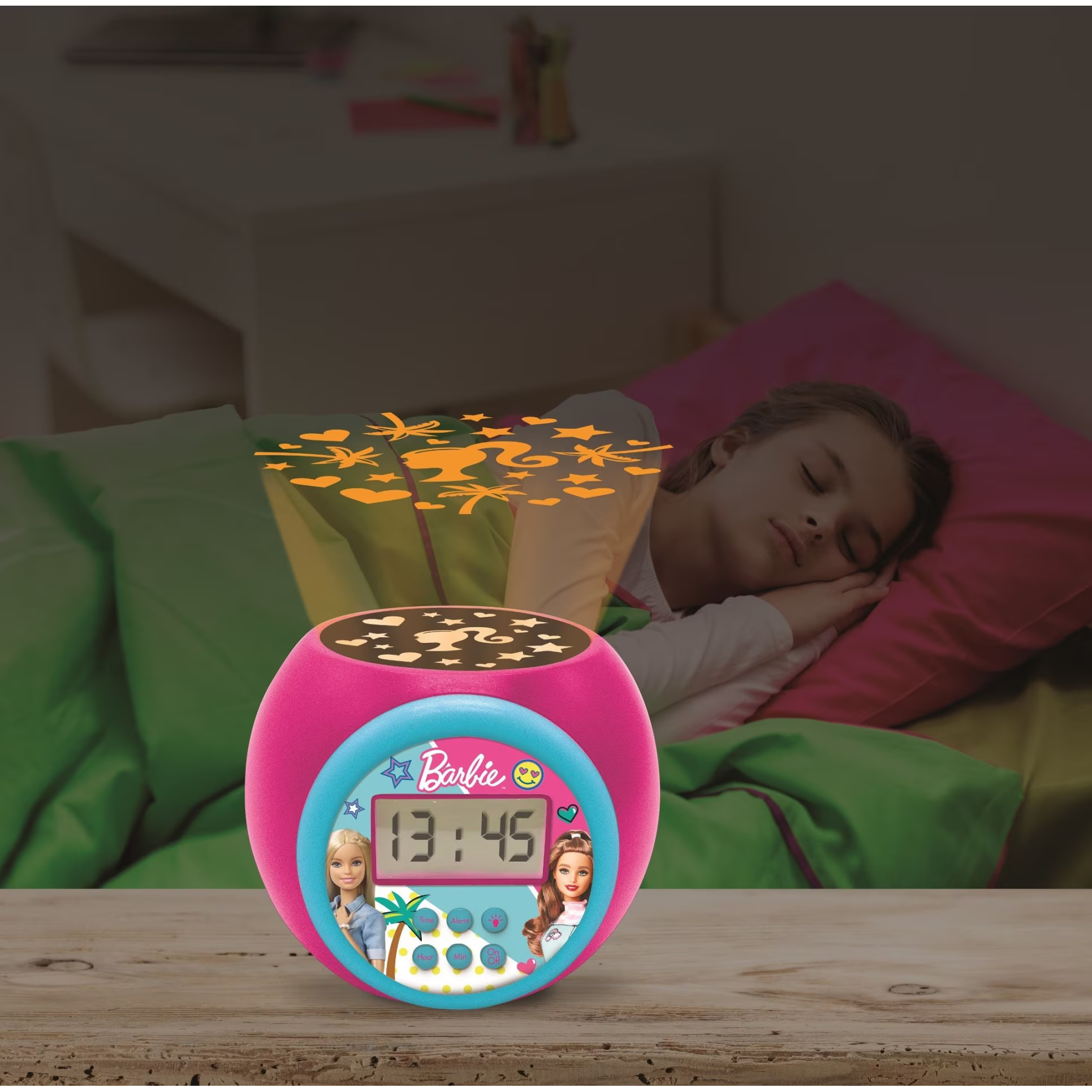 Ceas desteptator Lexibook - Barbie, cu proiector