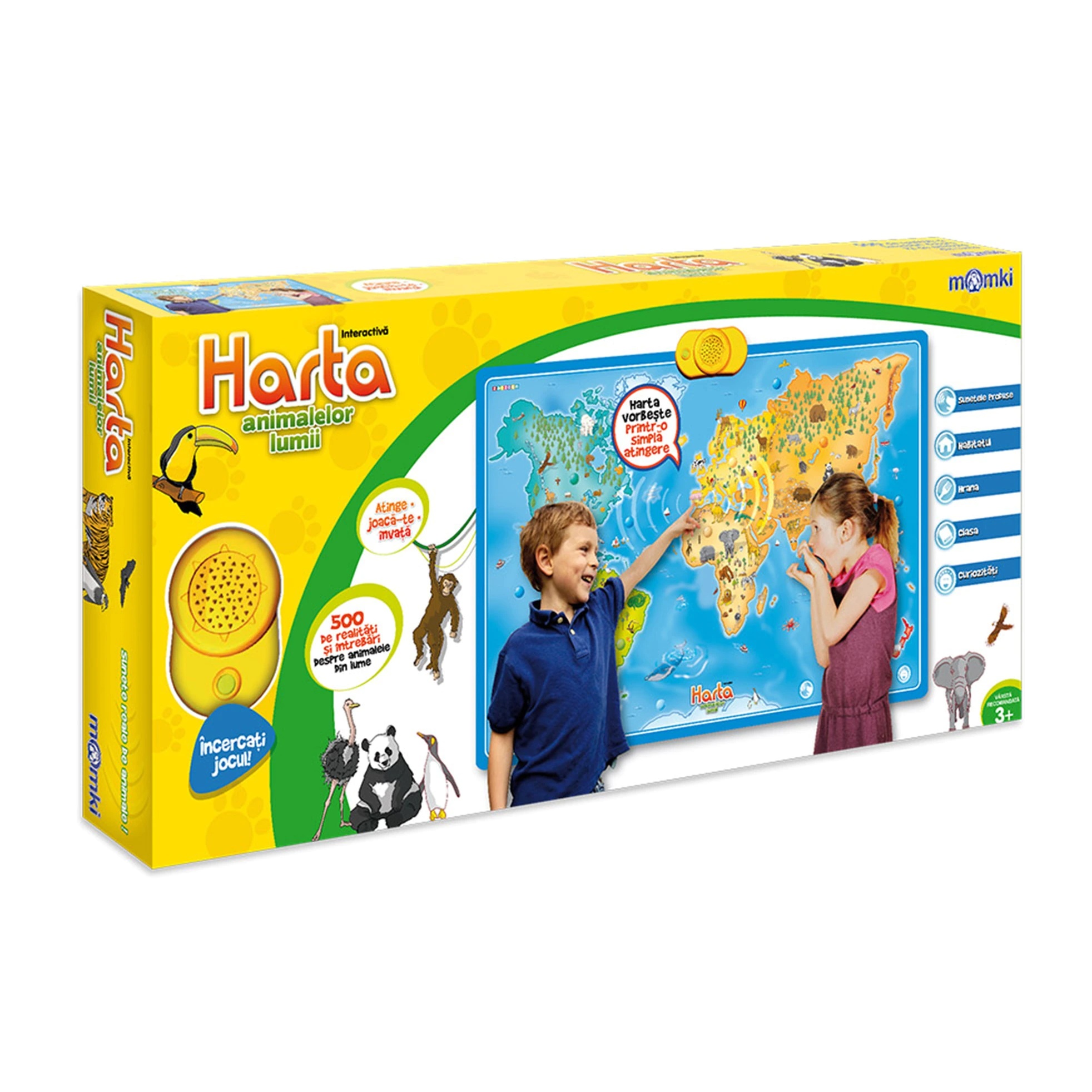 Harta interactiva a lumii Momki cu animale