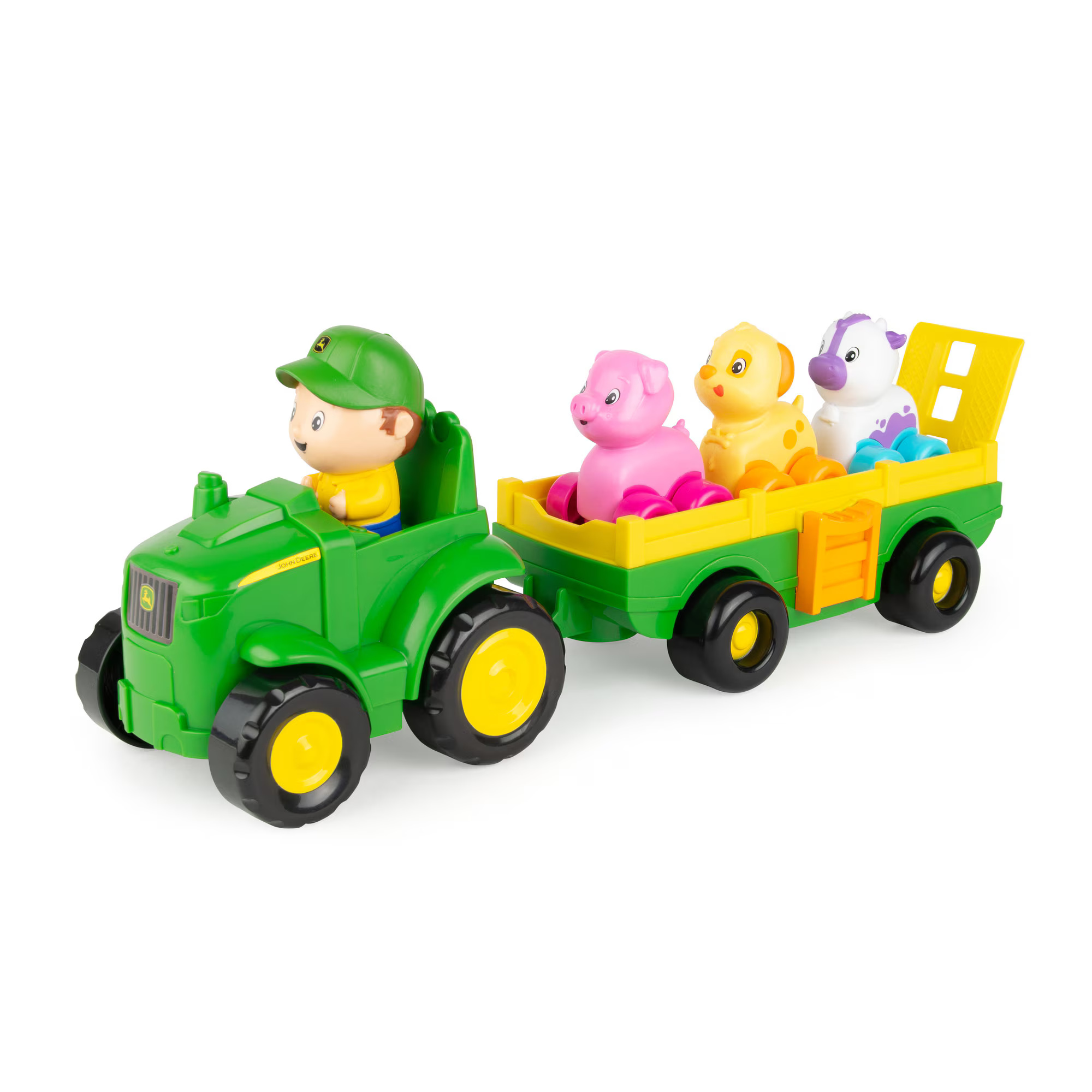 Jucarie interactiva John Deere - Vagonul animalutelor