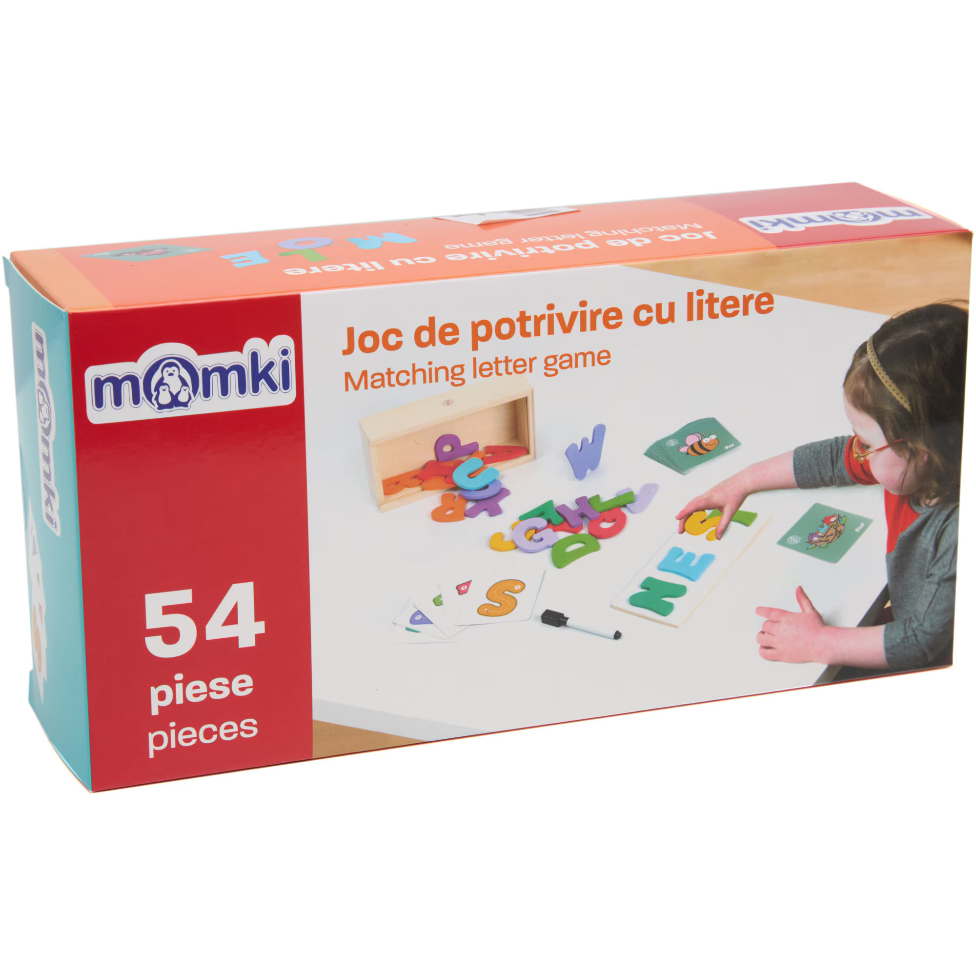Joc educativ Momki - Potrivirea literelor, 54 piese
