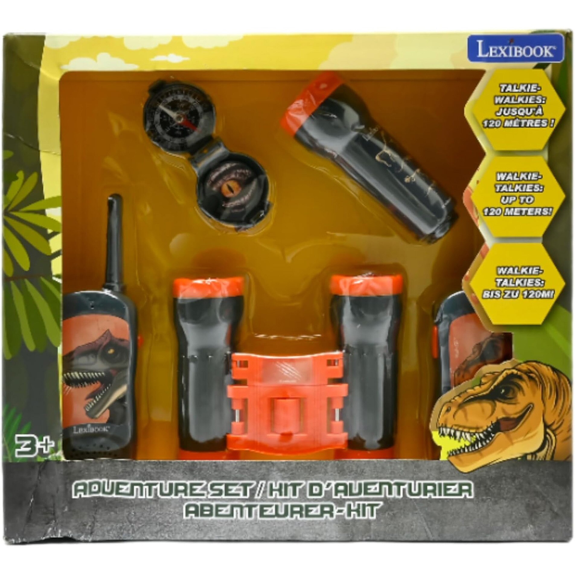 Set de joaca Lexibook Adventure - Dinozauri, cu statii emisie-receptie