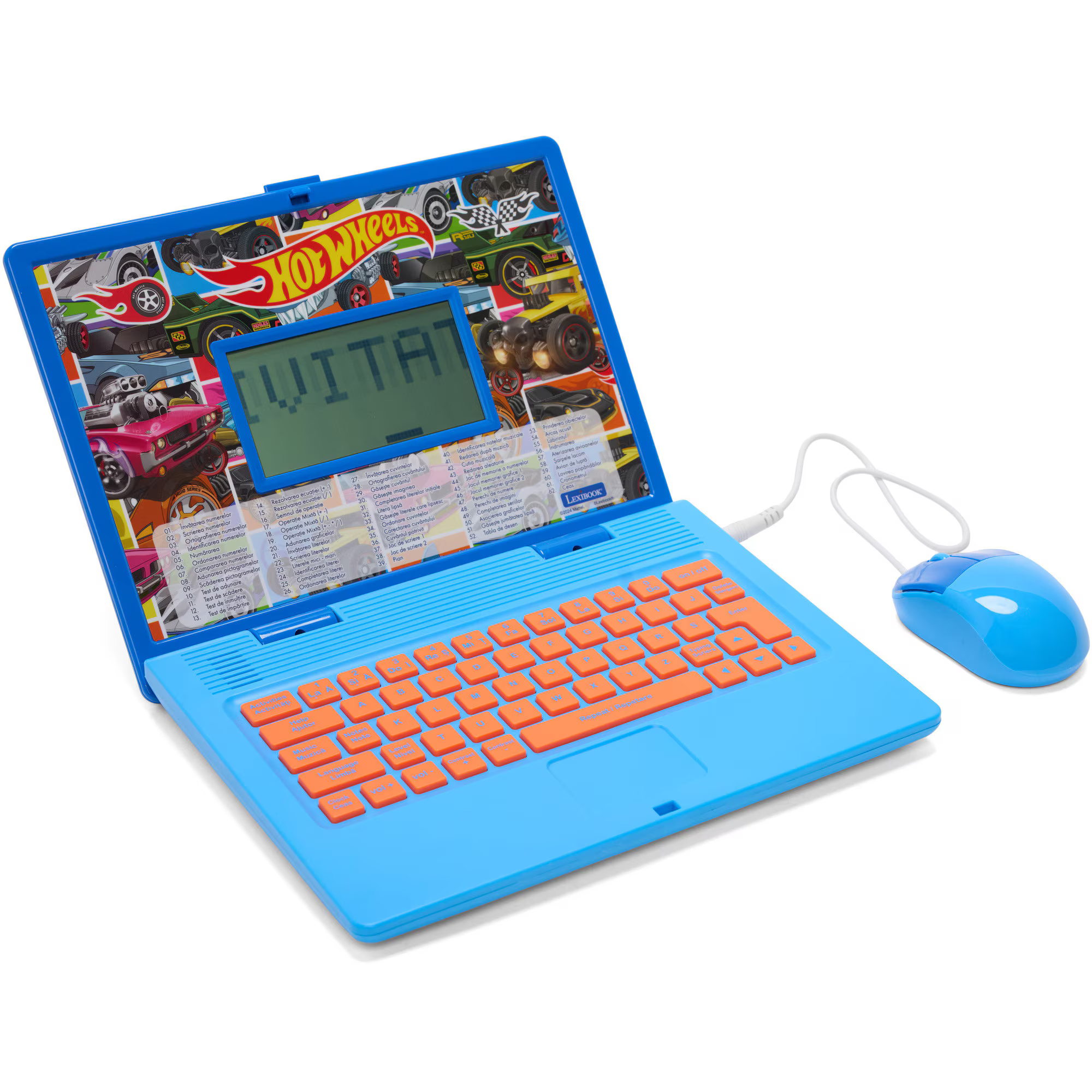 Laptop educational Lexibook - Hot Wheels, bilingv EN/RO, 124 activitati
