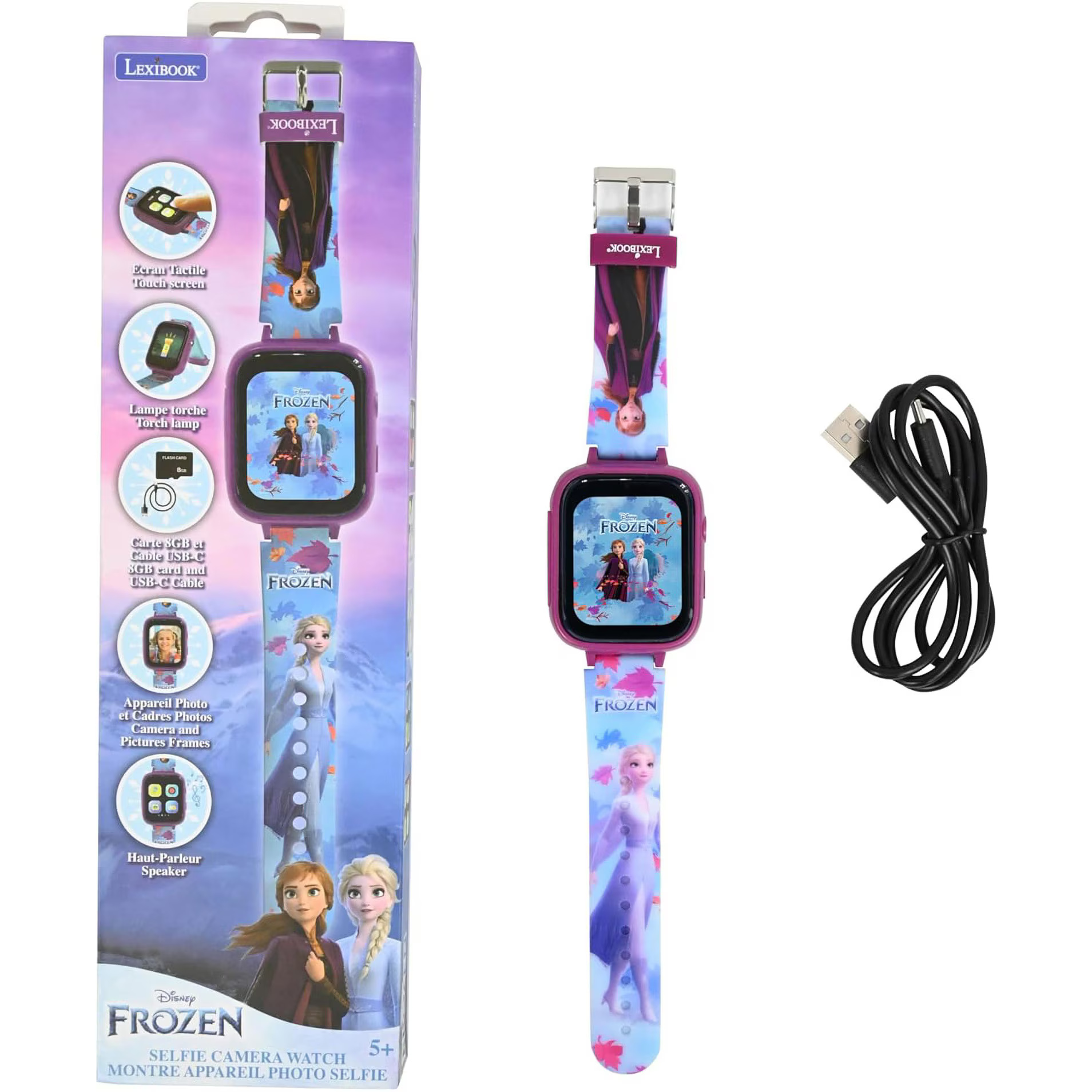 Ceas cu aparat foto si camera video Lexibook - Disney Frozen