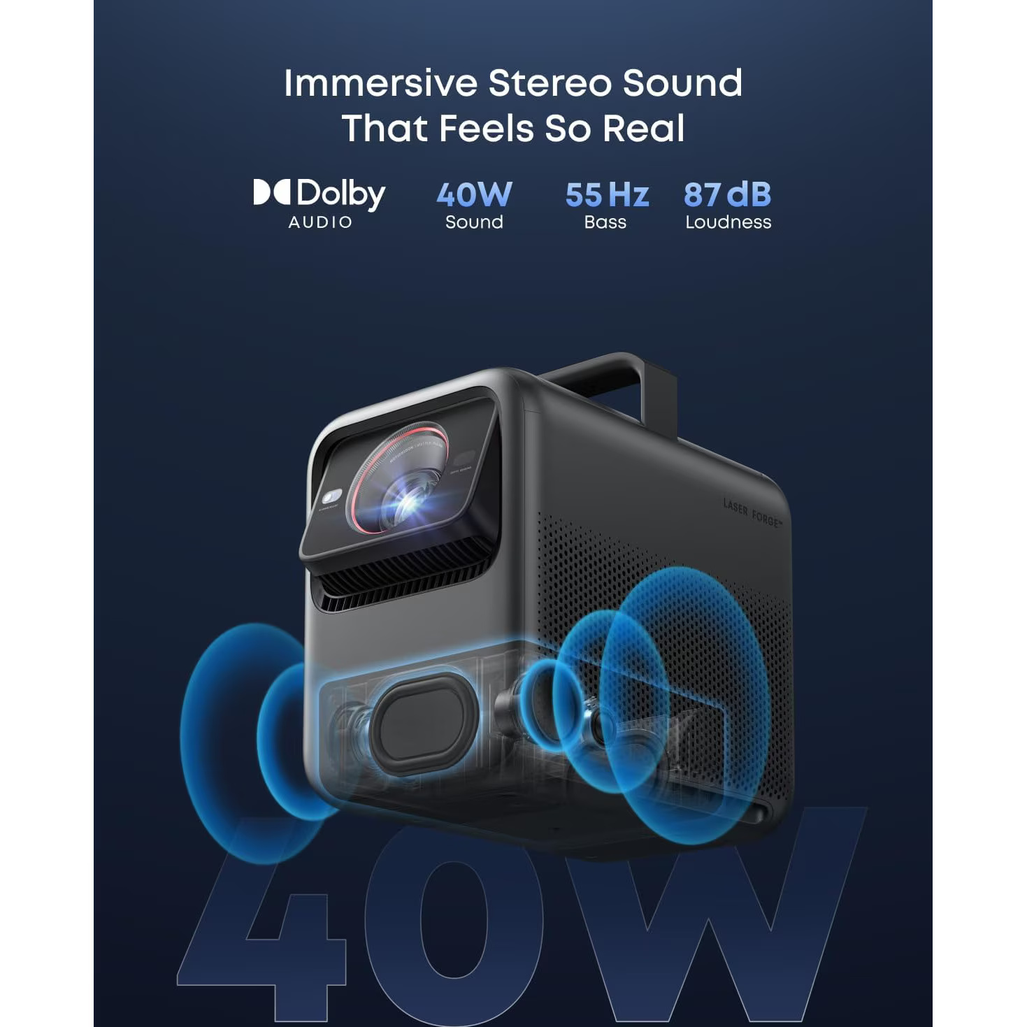 Proiector video Nebula X1 4K Triple Laser, 3500 ANSI Lumens, Dolby Audio Smart AI