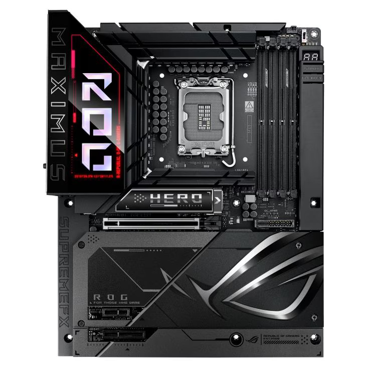 Placa de baza, ASUS, ROG MAXIMUS Z890 HERO BTF, Intel Z890, 4xDDR5, 256GB, ATX, RGB